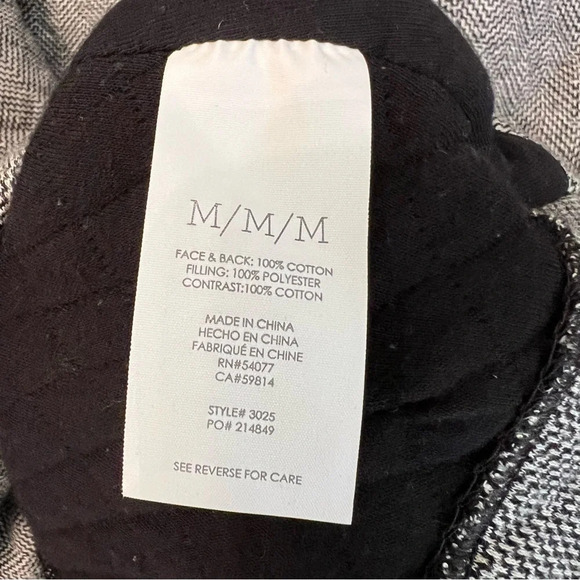 Cabi Herringbone Quilted Moto Jacket Black White Medium Classic Fall Minimalist - Picture 7 of 7